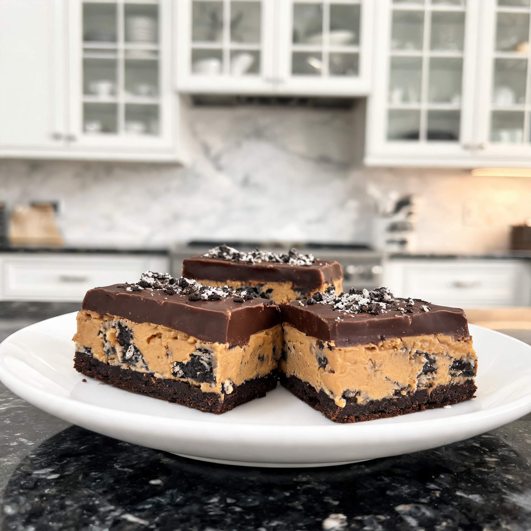 Barrette Fondenti PB e Oreo - Ricetta Senza Forno