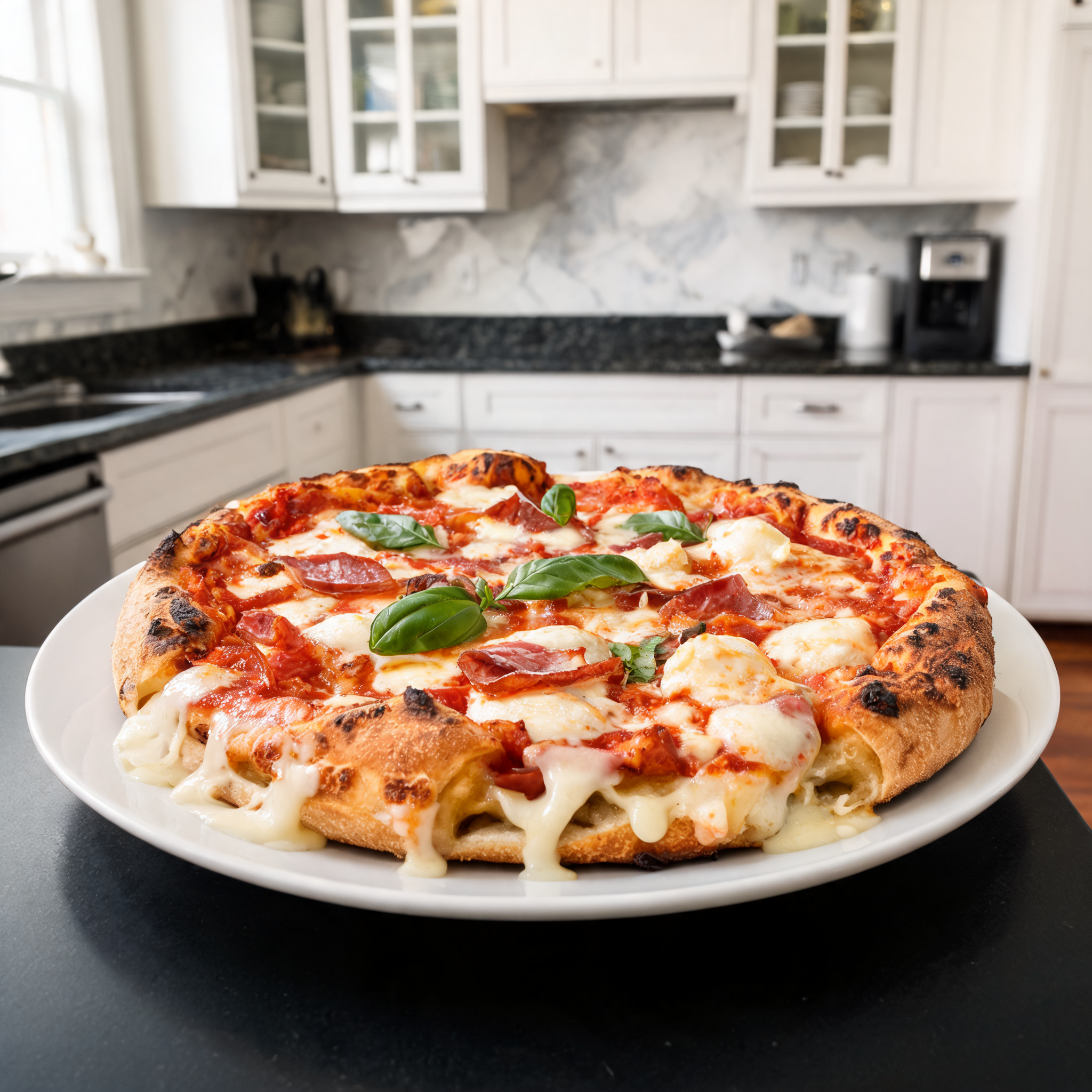Pizza con Bordo Farcito di Mozzarella